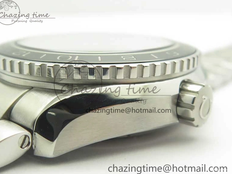 0312 Chic Planet Ocean 600M Co-Axial GMT 43.5mm VSF 1:1 Best Edition Black Dial Silver Markers on SS Bracelet A8605 Super Clone 8025